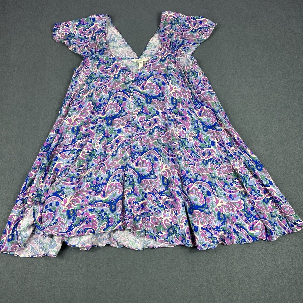 Matilda Jane 'In The Maze' Muti Colored Paisley Floral Tunic Top Medium